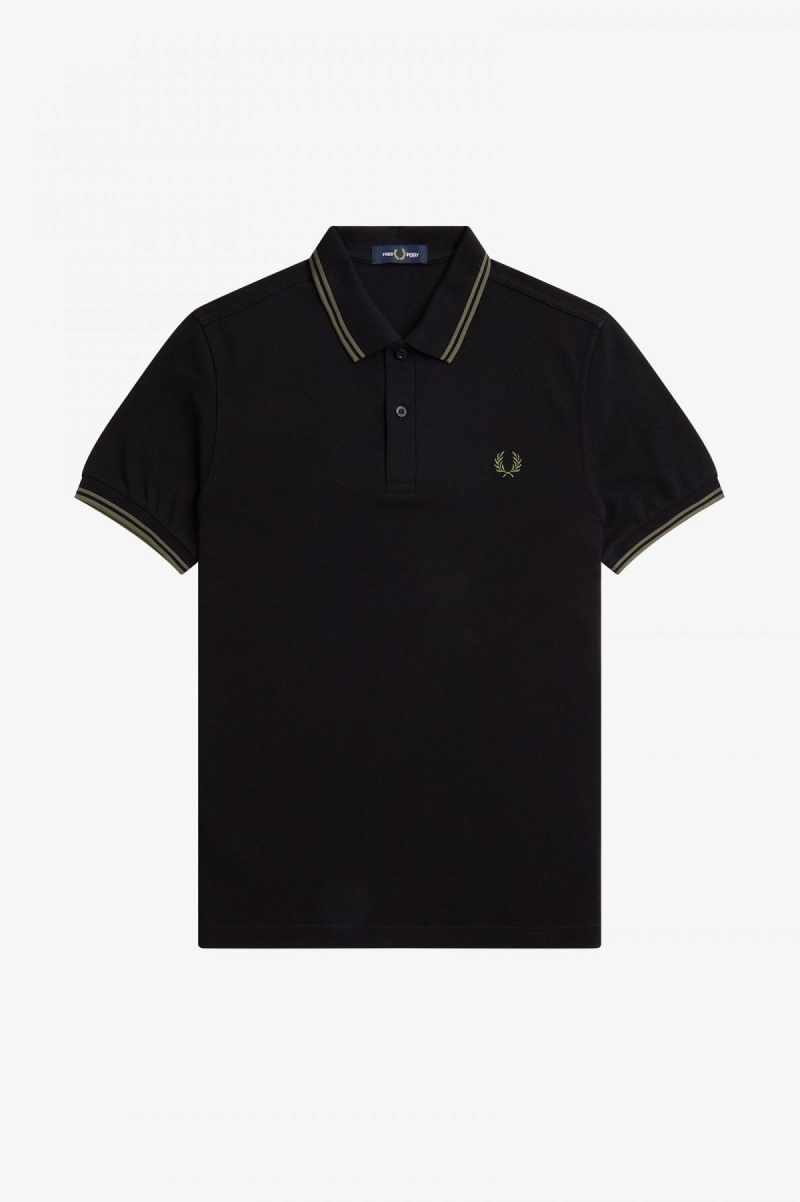 Pánské Fred Perry Shirt Fred Perry M3600 Černé Zelene Zelene | ACZWC80404