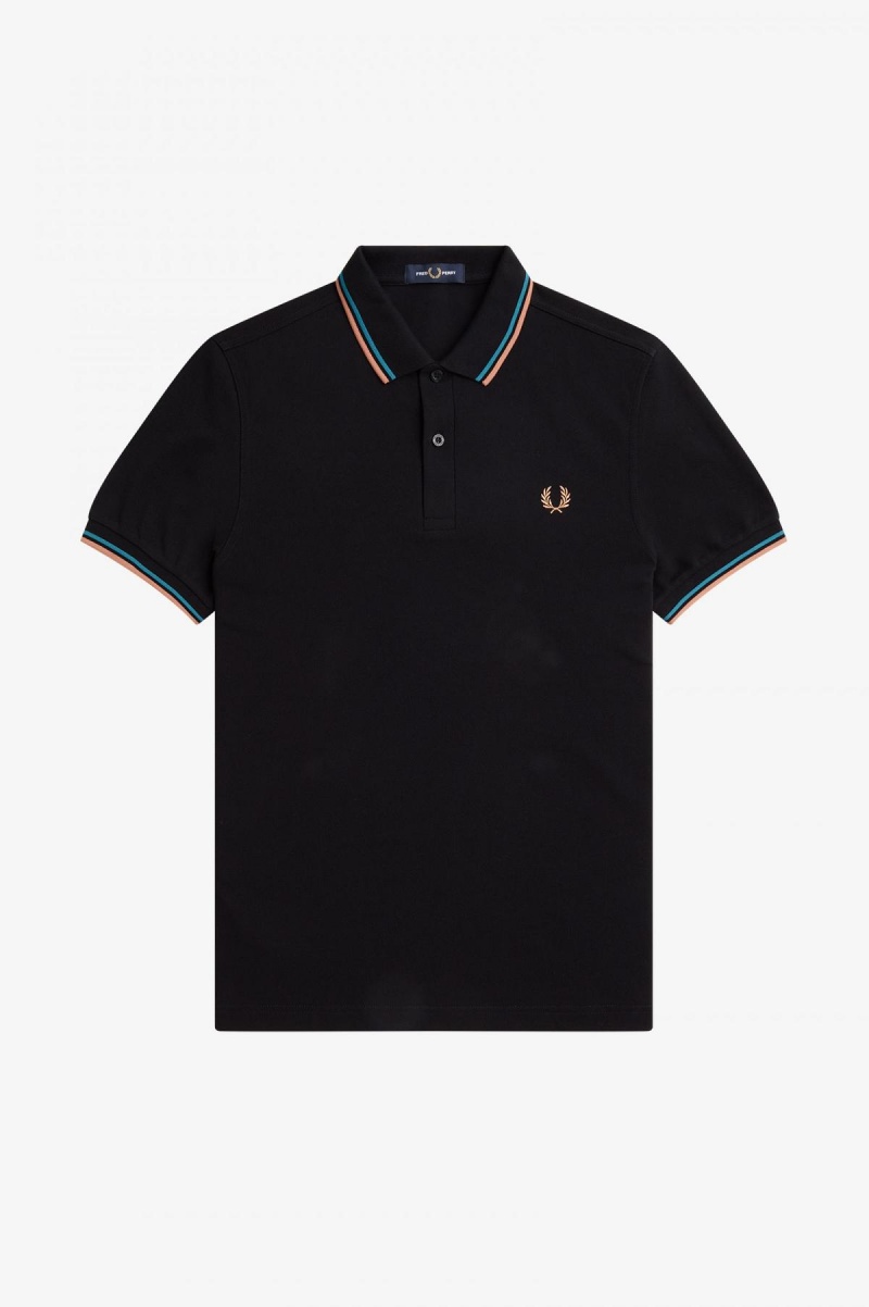 Pánské Fred Perry Shirt Fred Perry M3600 Černé Blankyt Světle | CZIIZ47666