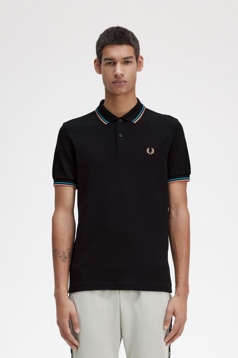 Pánské Fred Perry Shirt Fred Perry M3600 Černé Blankyt Světle | CZIIZ47666