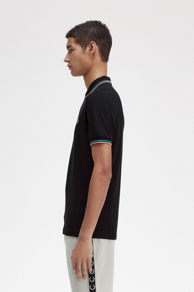 Pánské Fred Perry Shirt Fred Perry M3600 Černé Blankyt Světle | CZIIZ47666