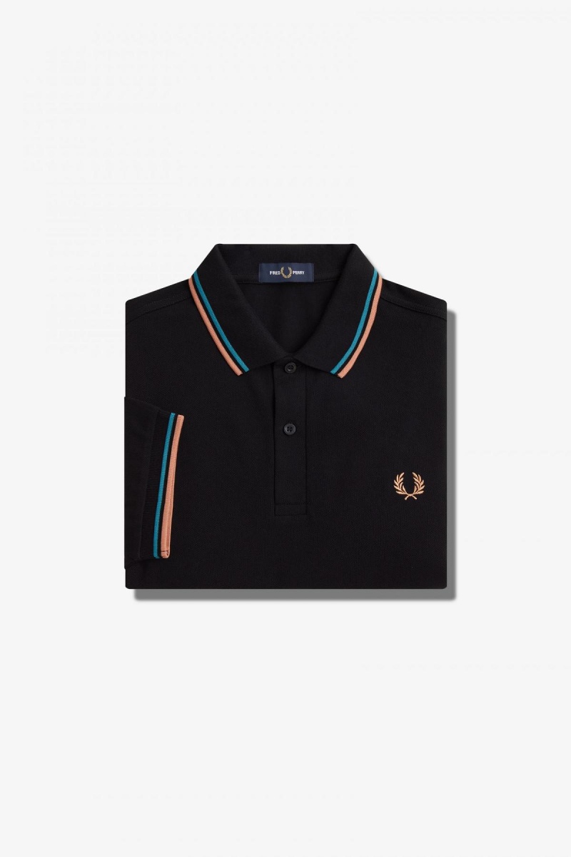 Pánské Fred Perry Shirt Fred Perry M3600 Černé Blankyt Světle | CZIIZ47666