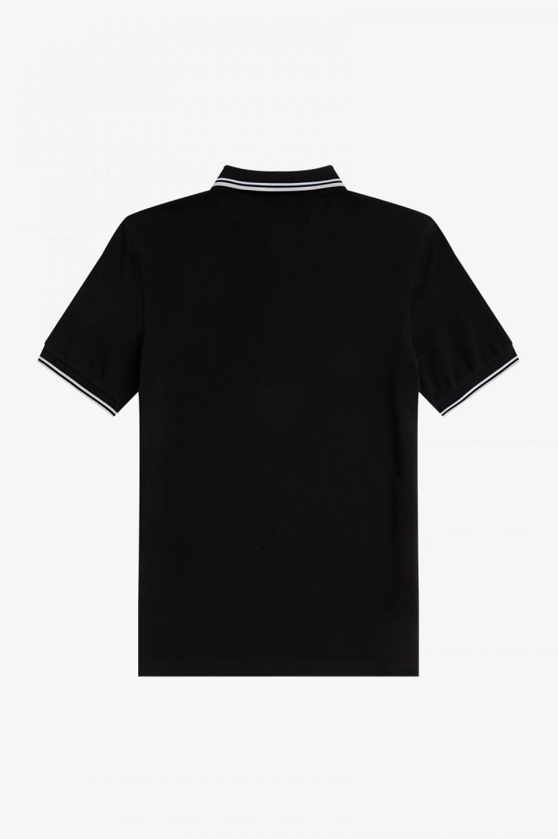 Pánské Fred Perry Shirt Fred Perry M3600 Černé Bílé Bílé | FCZUI52754