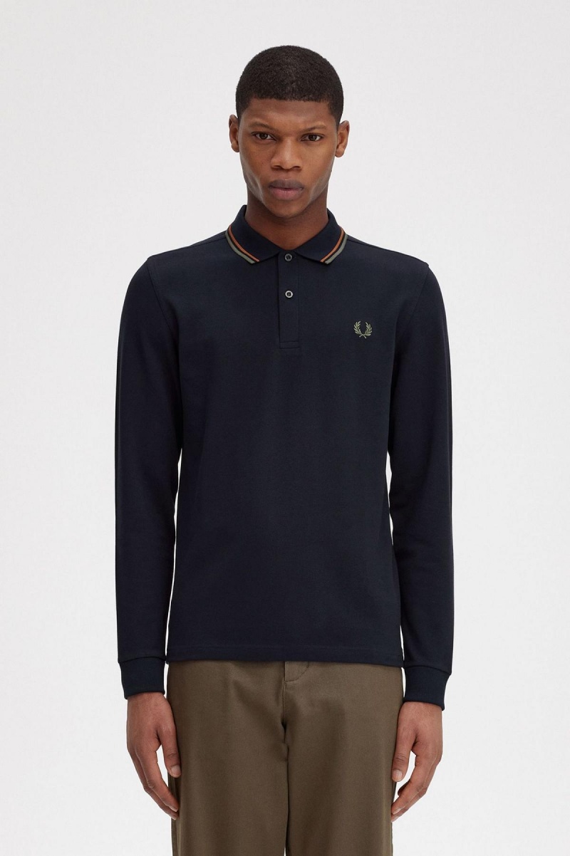 Pánské Fred Perry Shirt Fred Perry M3636 Tmavě Blankyt Zelene | CZJZR36315