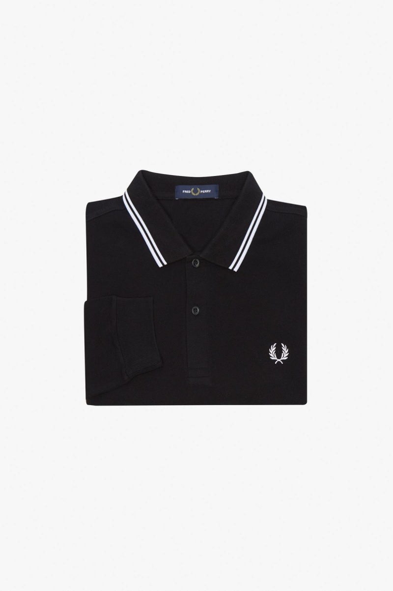 Pánské Fred Perry Shirt Fred Perry M3636 Černé Bílé Bílé | CZJZR67483