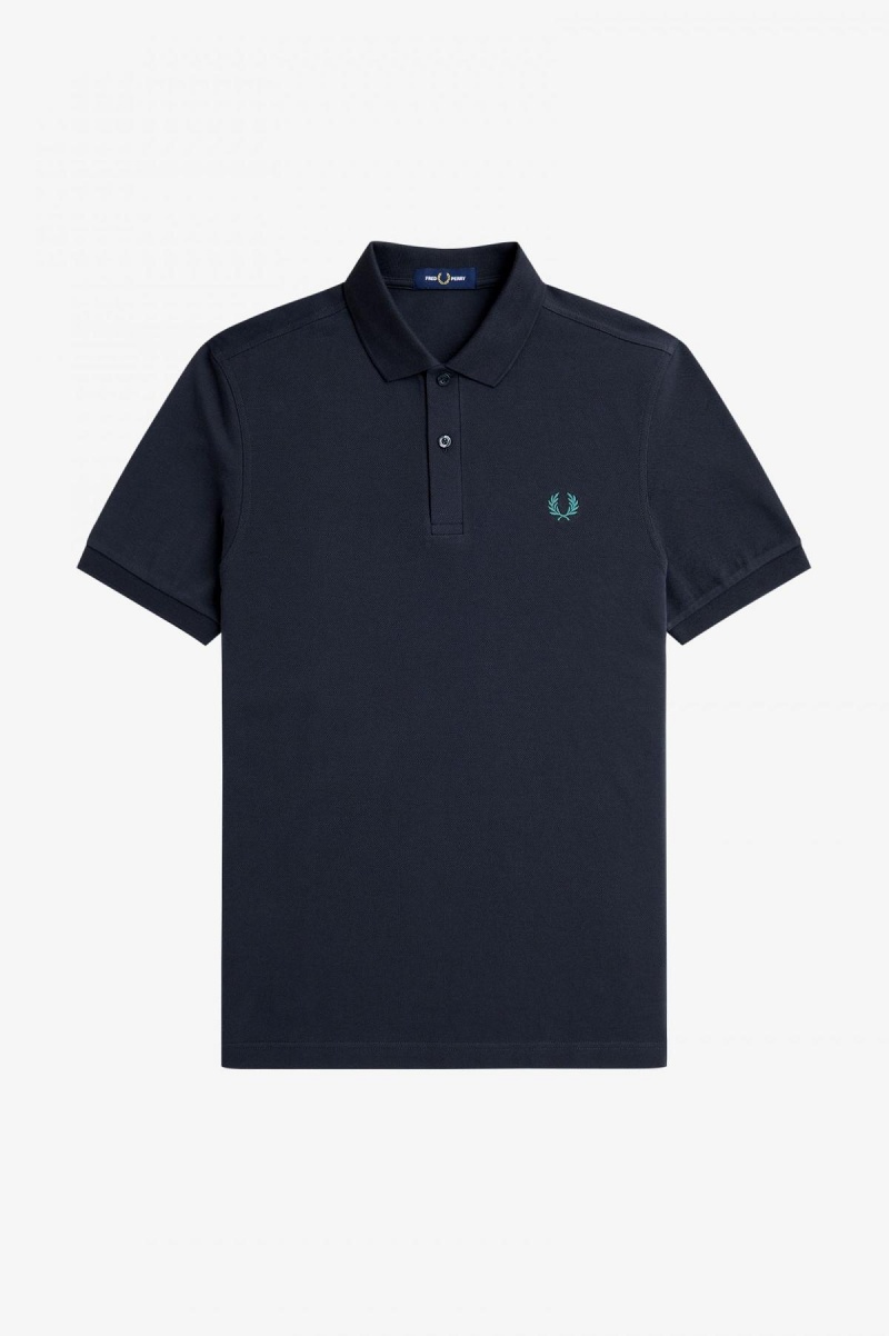 Pánské Fred Perry Shirt Fred Perry M6000 Tmavě Blankyt Tmavě Mátově Zelená | PCZER55075