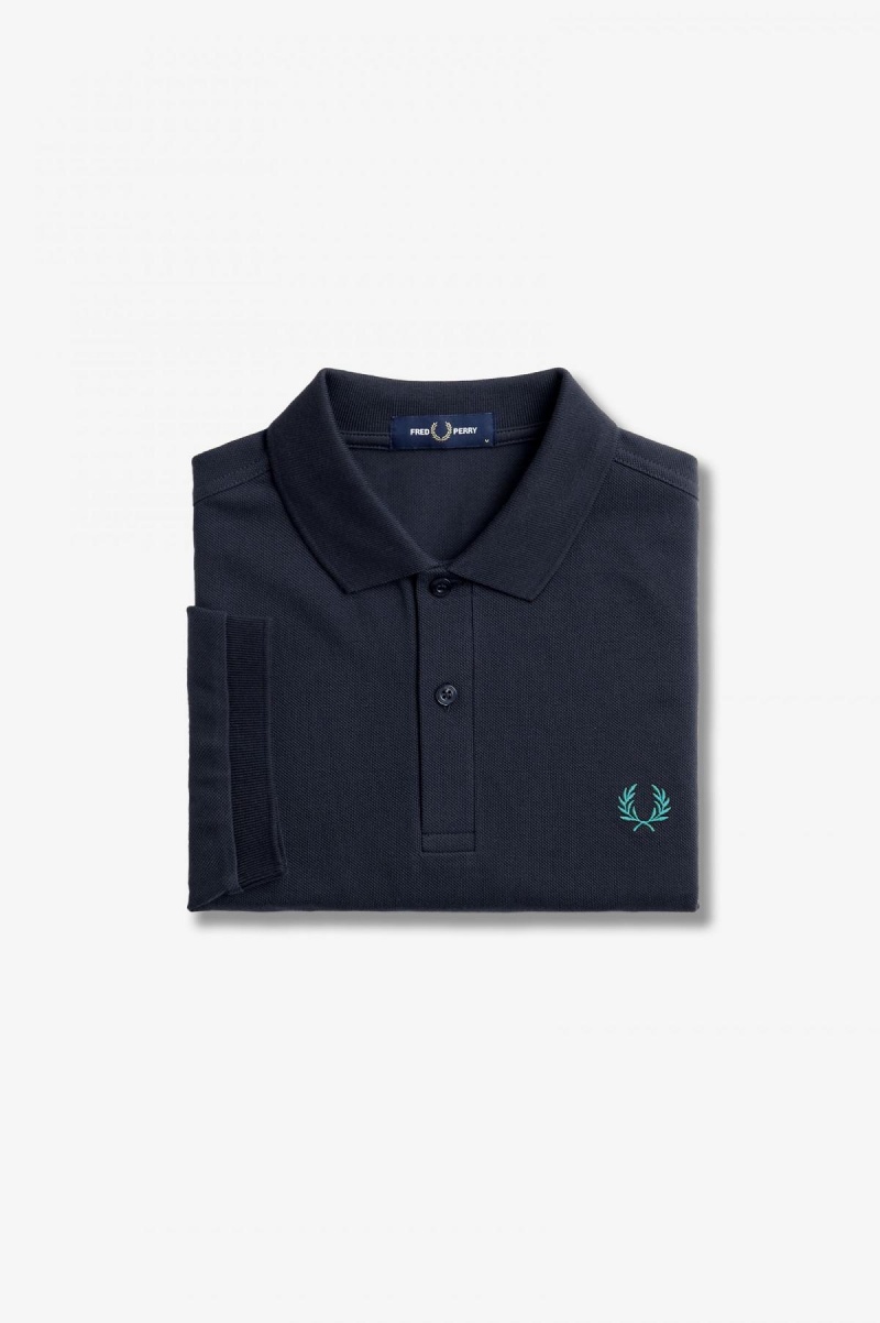 Pánské Fred Perry Shirt Fred Perry M6000 Tmavě Blankyt Tmavě Mátově Zelená | PCZER55075