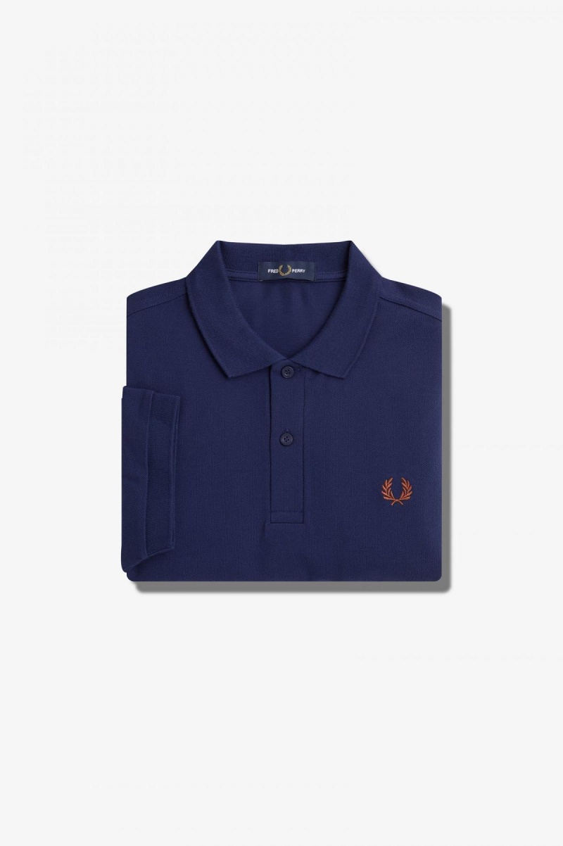 Pánské Fred Perry Shirt Fred Perry M6000 Tmavě Blankyt Hnědé | ZCZNQ98561