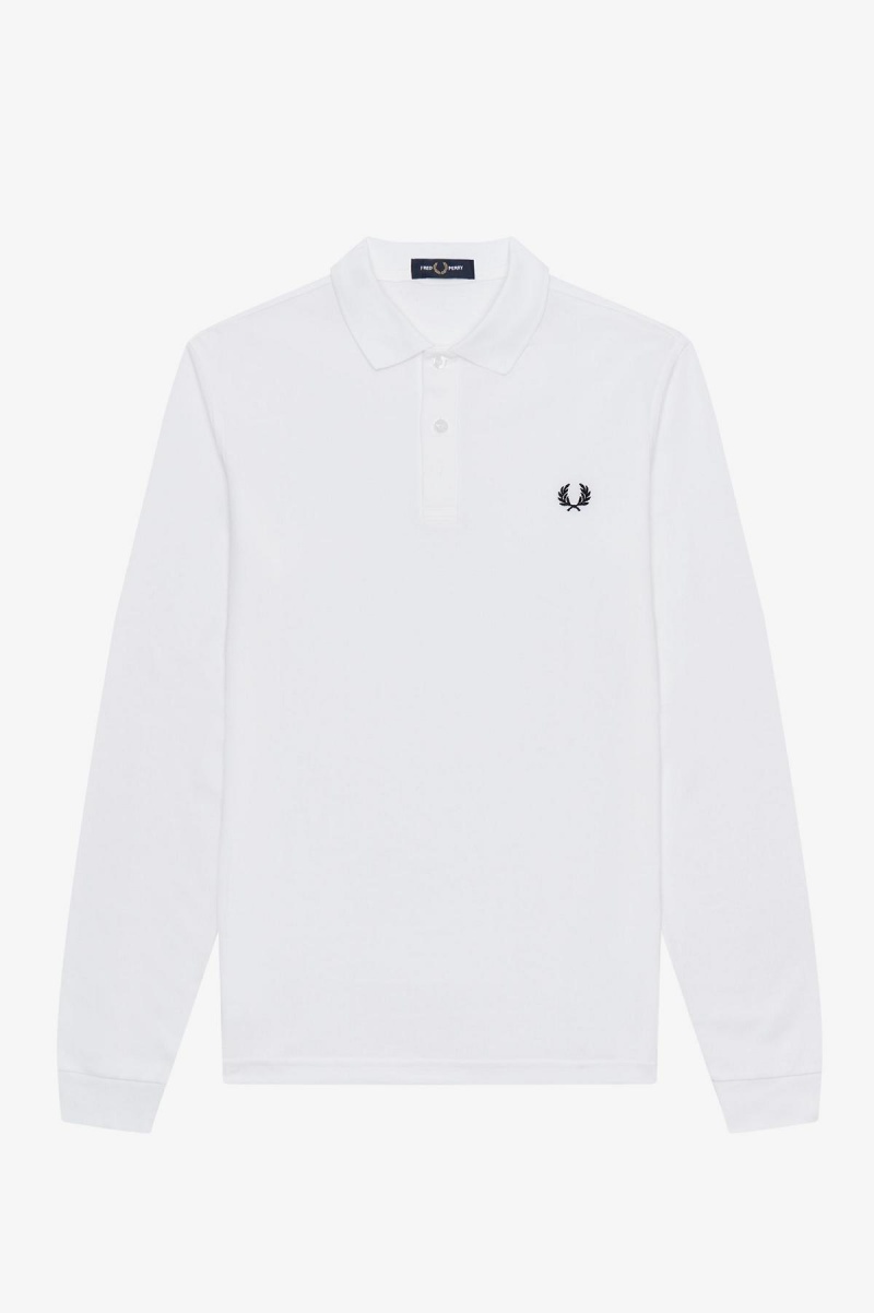 Pánské Fred Perry Shirt Fred Perry M6006 Bílé Tmavě Blankyt | CZQCS62840