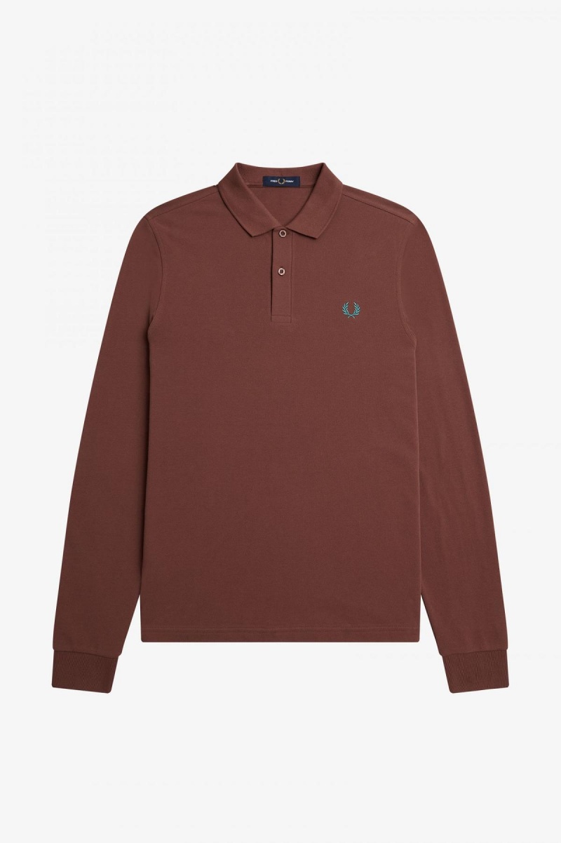 Pánské Fred Perry Shirt Fred Perry M6006 Hnědé Tmavě Mátově Zelená | CZDFL23009