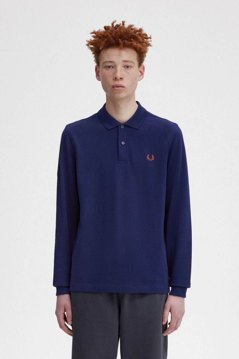 Pánské Fred Perry Shirt Fred Perry M6006 Tmavě Blankyt Hnědé | SCZNY14554