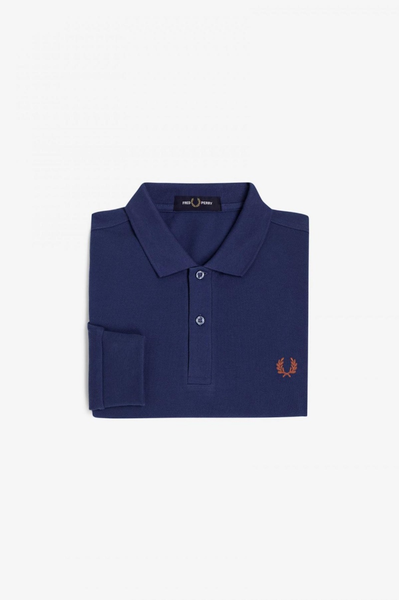 Pánské Fred Perry Shirt Fred Perry M6006 Tmavě Blankyt Hnědé | SCZNY14554