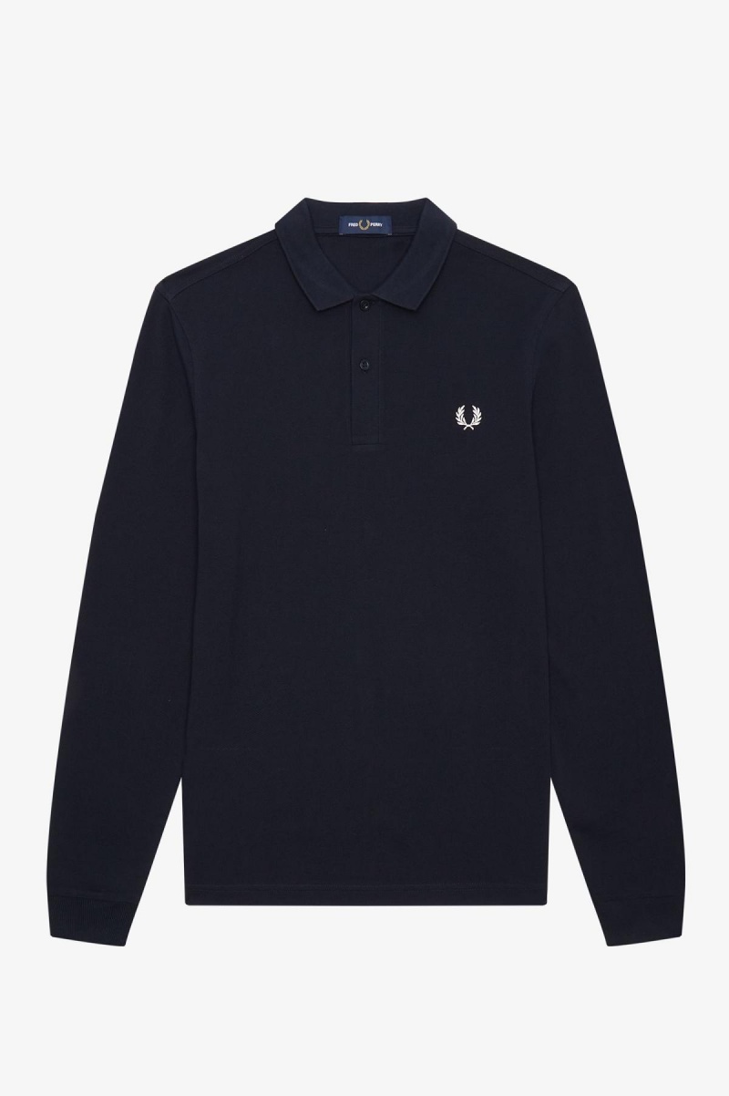 Pánské Fred Perry Shirt Fred Perry M6006 Tmavě Blankyt Bílé | XCZBH29442