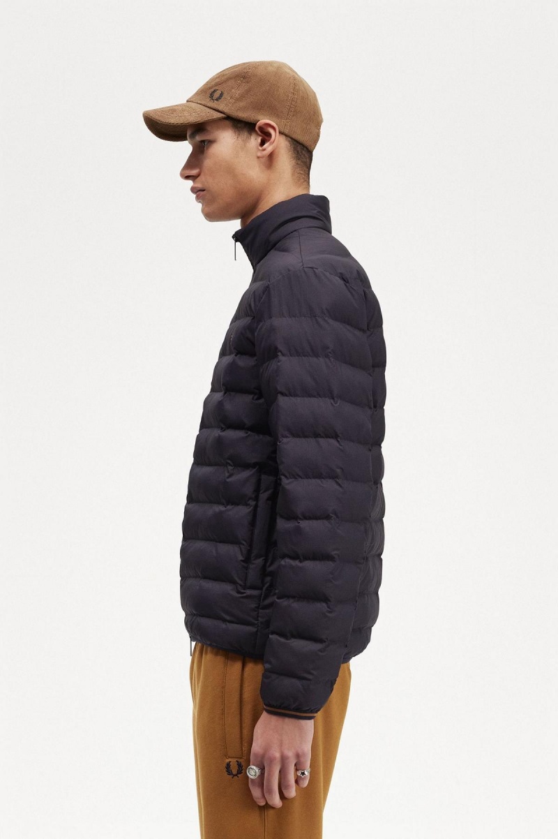 Pánské Kabáty Fred Perry Insulated Tmavě Blankyt | FCZUI44903