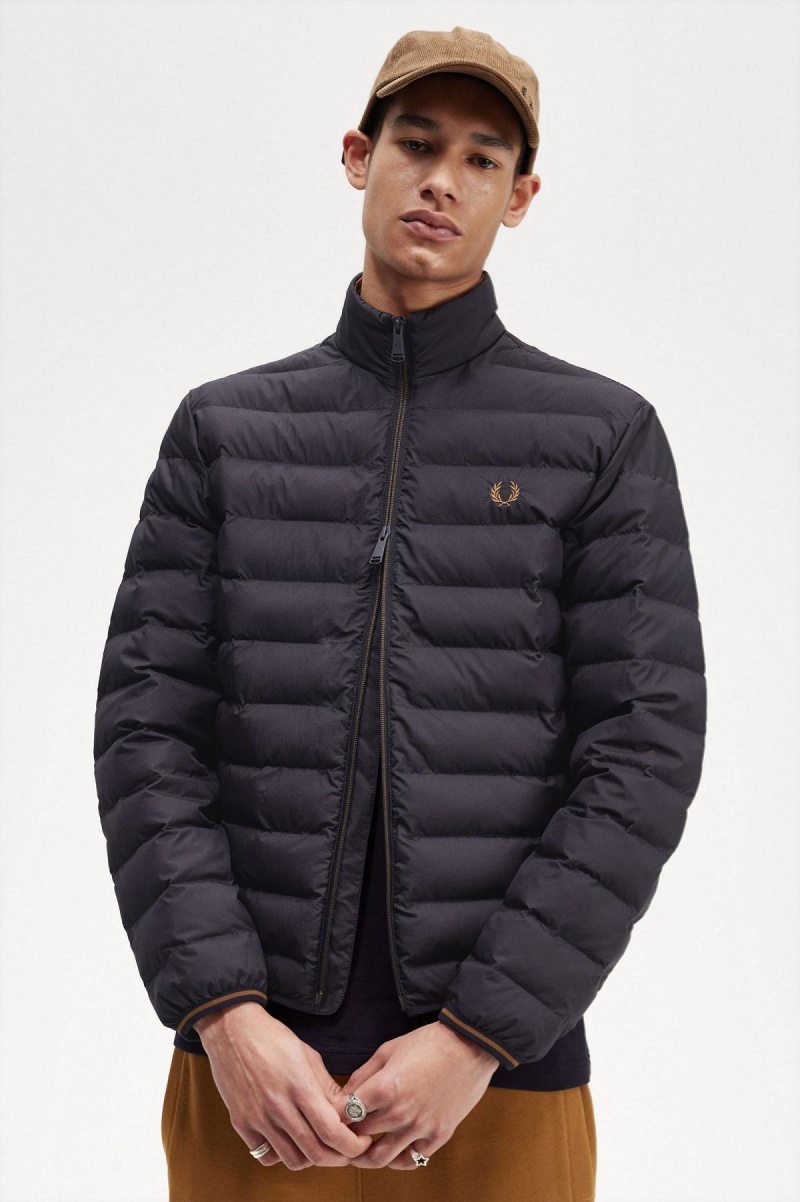 Pánské Kabáty Fred Perry Insulated Tmavě Blankyt | FCZUI44903