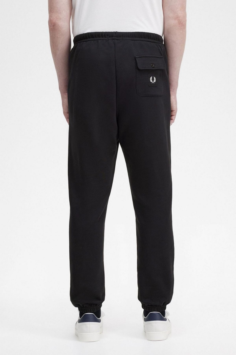 Pánské Kalhoty Fred Perry Badge Detail Track Pants Černé | CZZPD84256