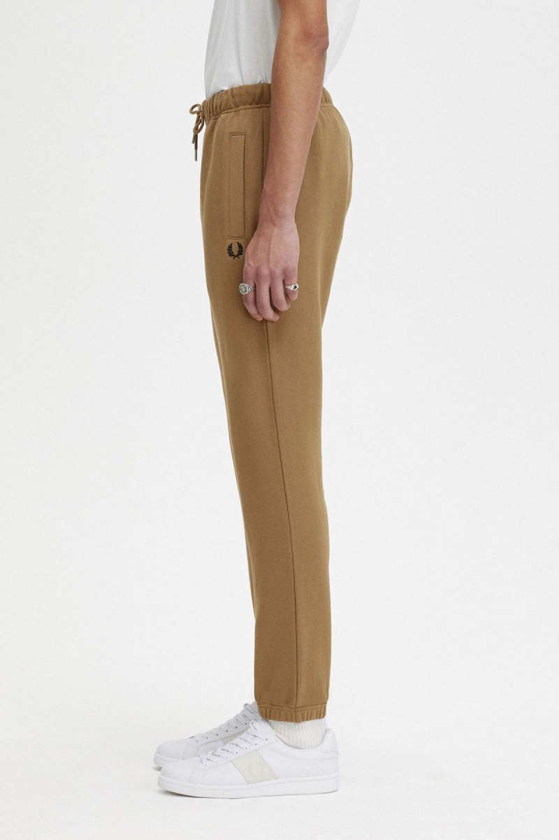 Pánské Kalhoty Fred Perry Loopback Sweatpants Shaded Stone / Burnt Tobacco | CZICD47016