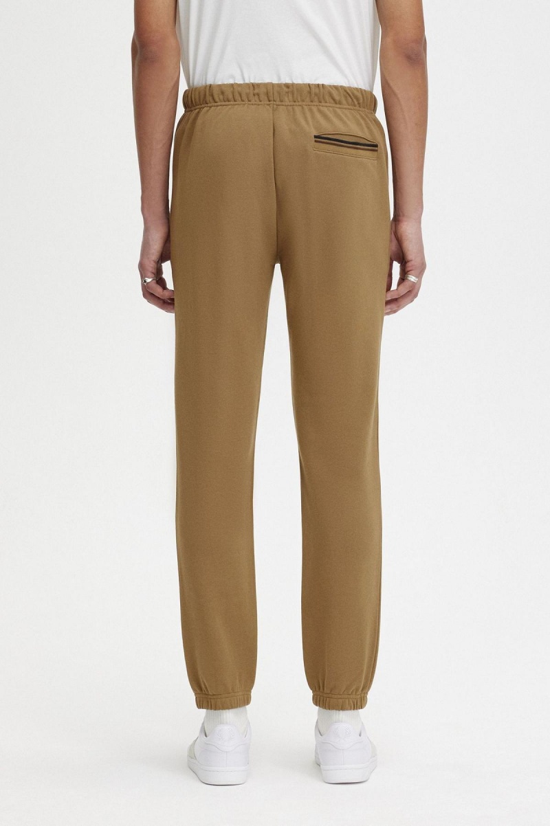 Pánské Kalhoty Fred Perry Loopback Sweatpants Shaded Stone / Burnt Tobacco | CZICD47016