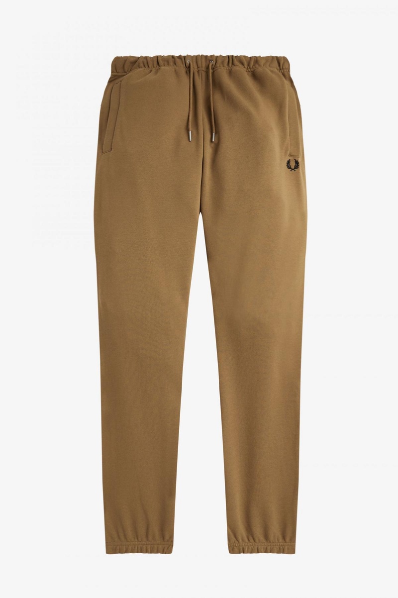 Pánské Kalhoty Fred Perry Loopback Sweatpants Shaded Stone / Burnt Tobacco | CZICD47016