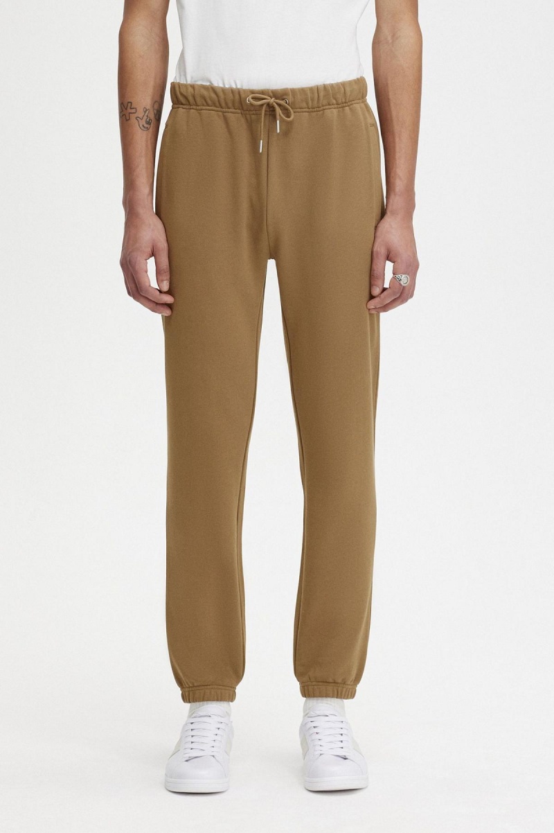 Pánské Kalhoty Fred Perry Loopback Sweatpants Shaded Stone / Burnt Tobacco | CZICD47016