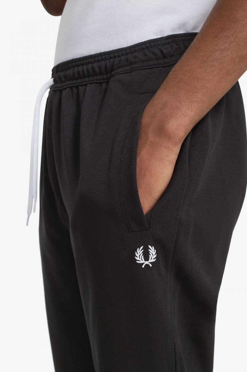 Pánské Kalhoty Fred Perry Reverse Tricot Track Pants Černé | CZNZX80017