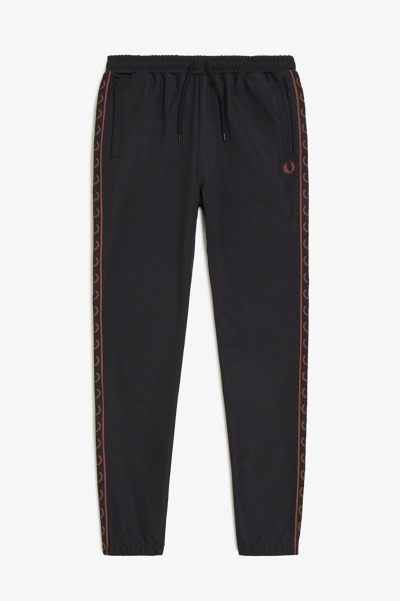 Pánské Kalhoty Fred Perry Seasonal Taped Track Pants Černé Hnědé | LCZSX99321