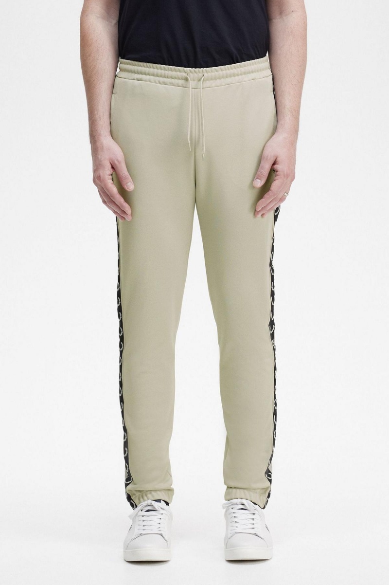 Pánské Kalhoty Fred Perry Taped Track Pants Světle Černé | MCZHR29425