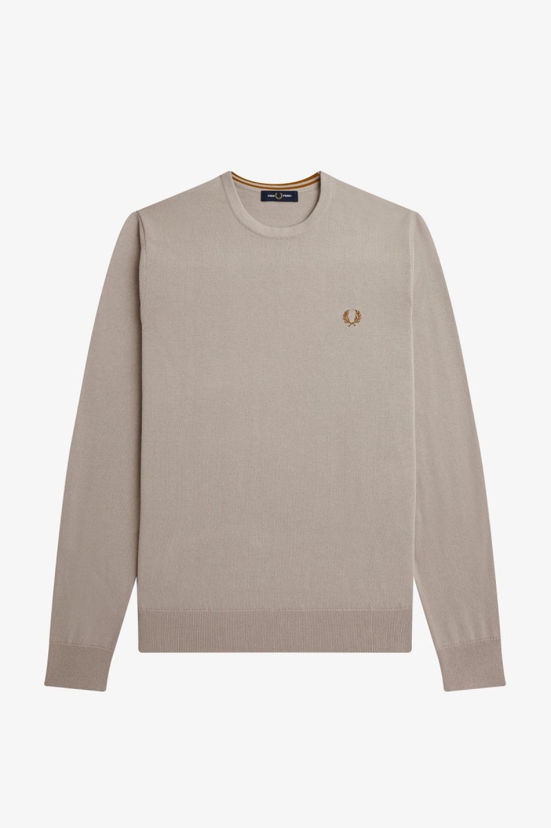 Pánské Knitwear Fred Perry Classic Crew Neck Jumper Tmavě | DCZKV19292