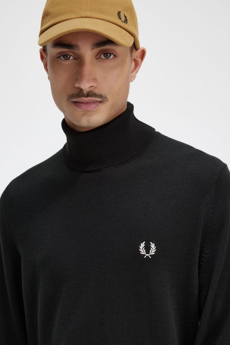 Pánské Knitwear Fred Perry Roll Neck Jumper Zelene | LCZSX12495