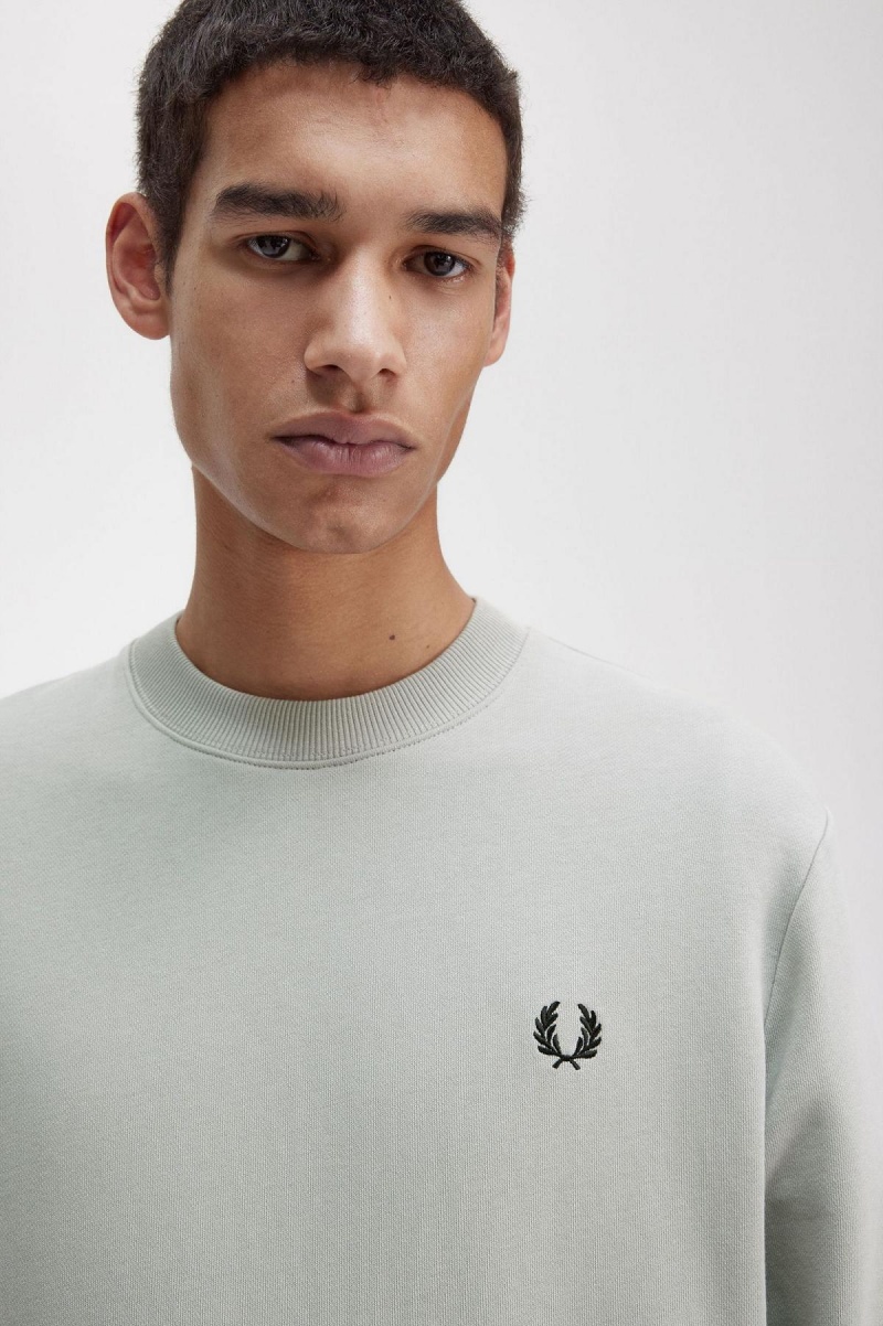 Pánské Mikiny Fred Perry Crew Neck Limestone | CZQCS91200