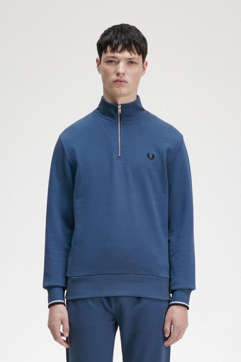 Pánské Mikiny Fred Perry Half Zip Blankyt | CZCIF15488