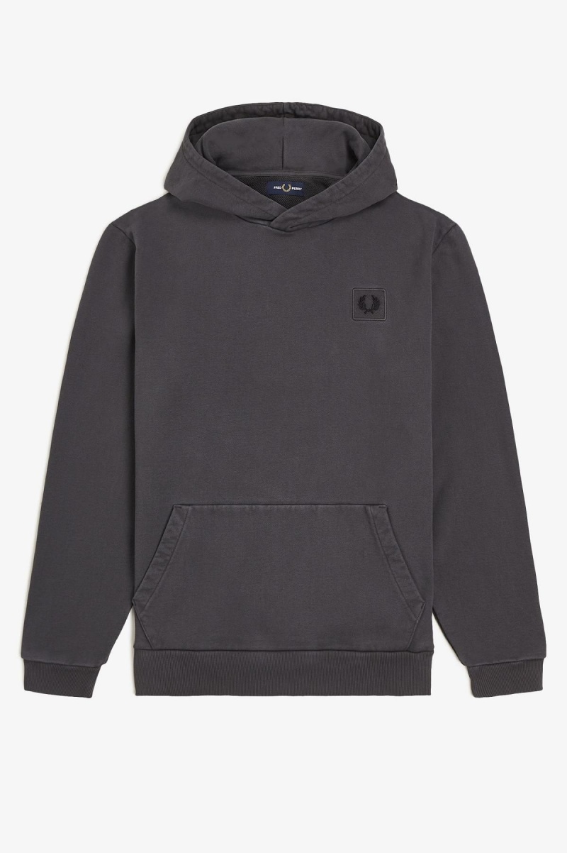 Pánské Mikiny Fred Perry Heavyweight S Kapucí Gunmetal | FCZHY32826