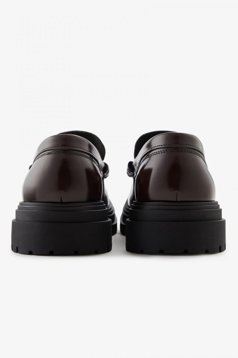 Pánské Obuv Fred Perry Læder Loafer Oxblood | CZJZR84993