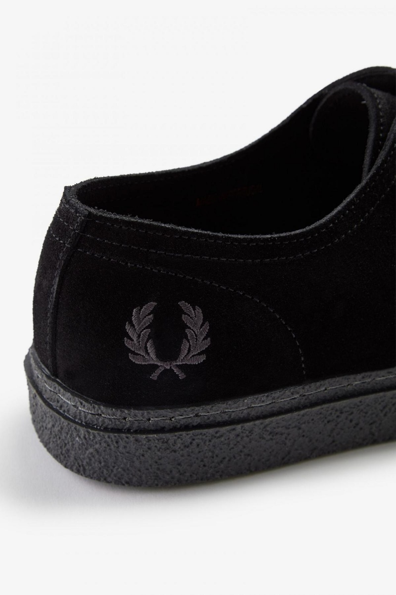 Pánské Obuv Fred Perry Linden Černé | ECZVG65612