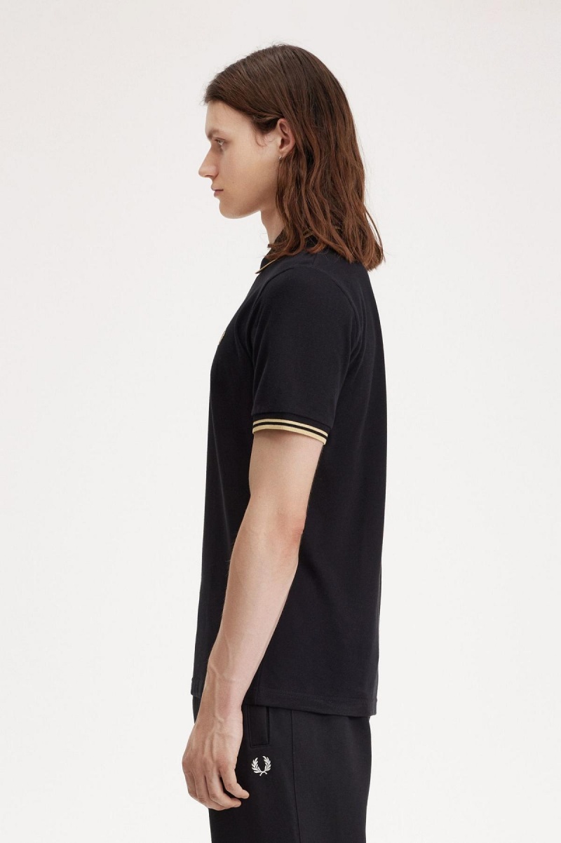 Pánské Polo Triko Fred Perry Osaka M12 Černé | SCZVO40649