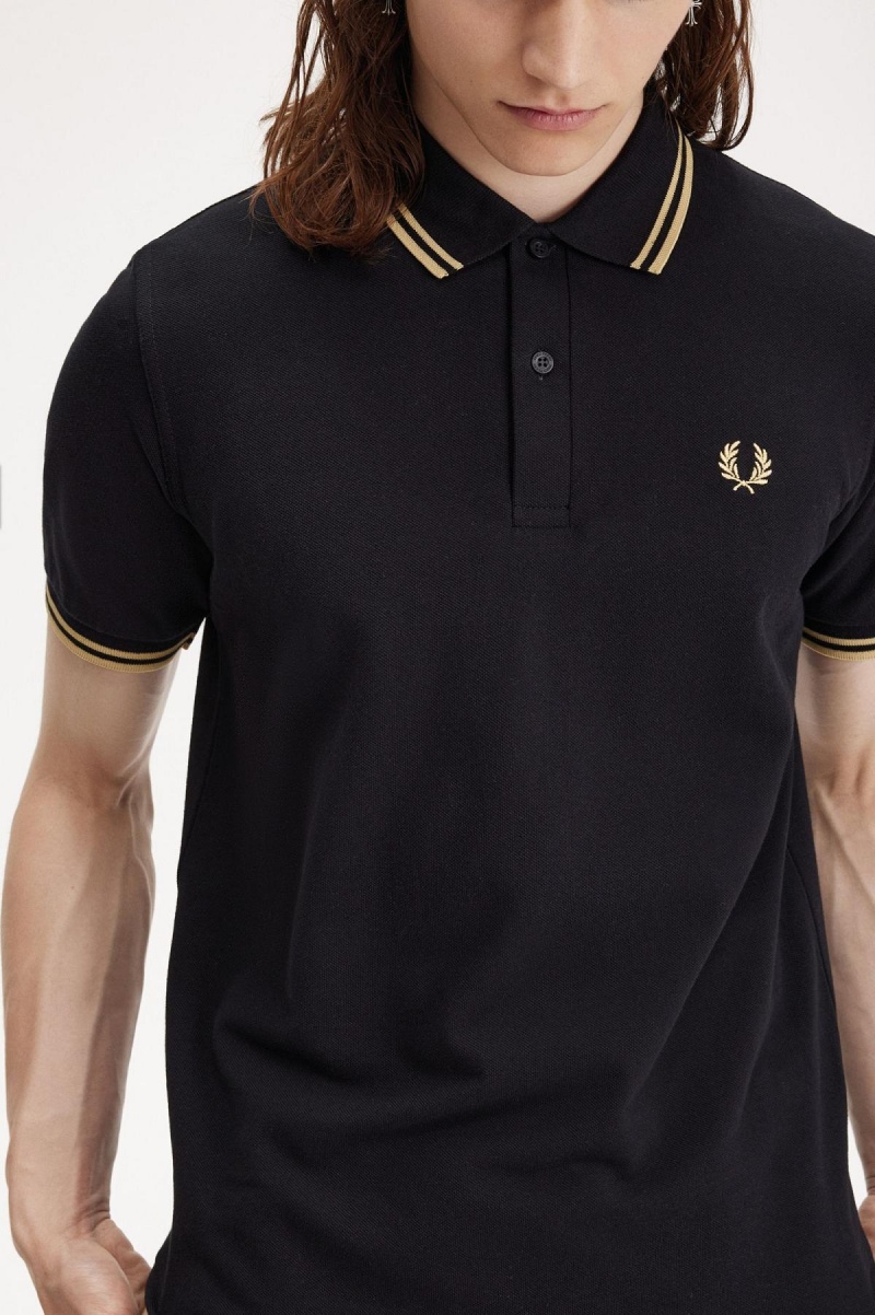 Pánské Polo Triko Fred Perry Osaka M12 Černé | SCZVO40649