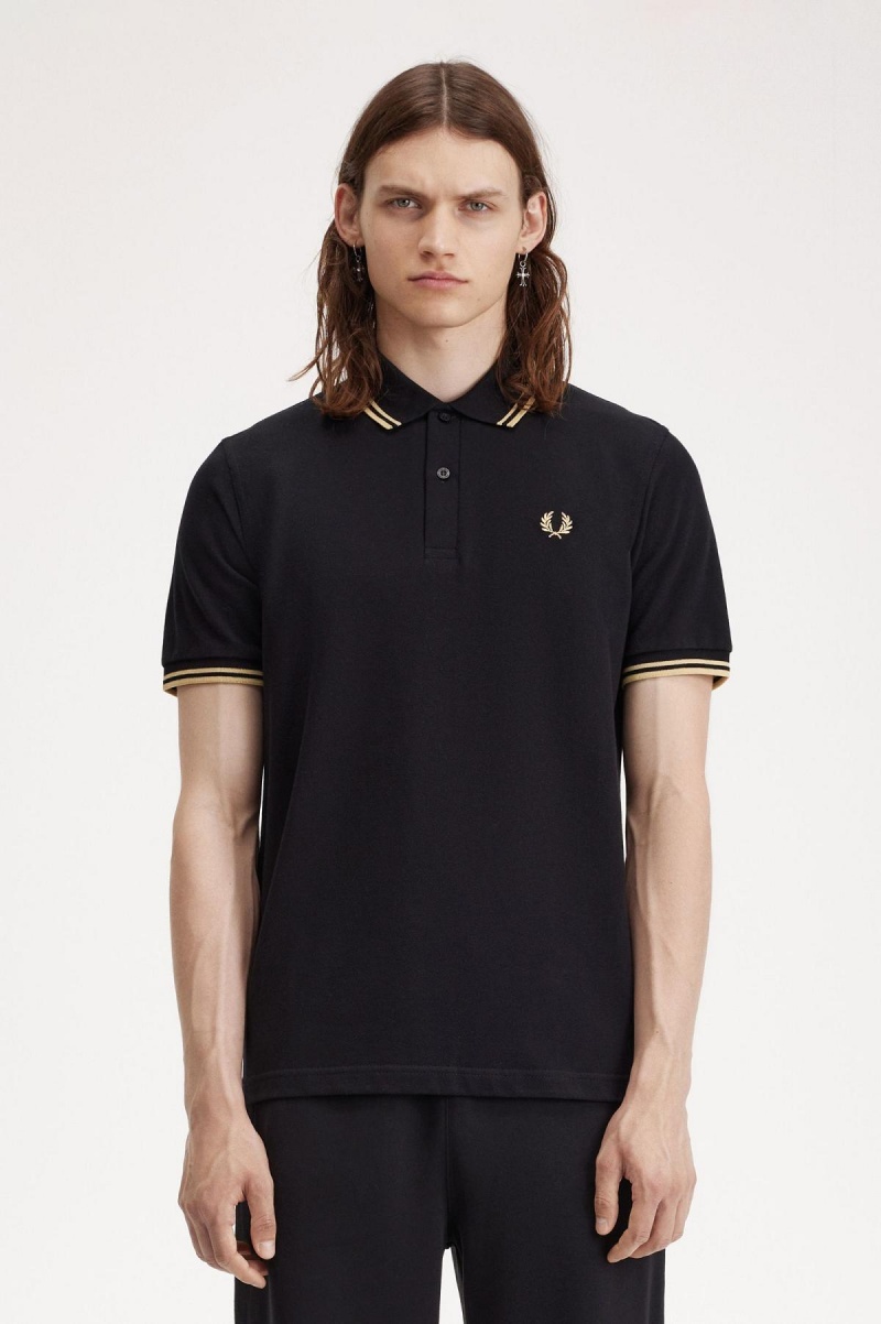 Pánské Polo Triko Fred Perry Osaka M12 Černé | SCZVO40649