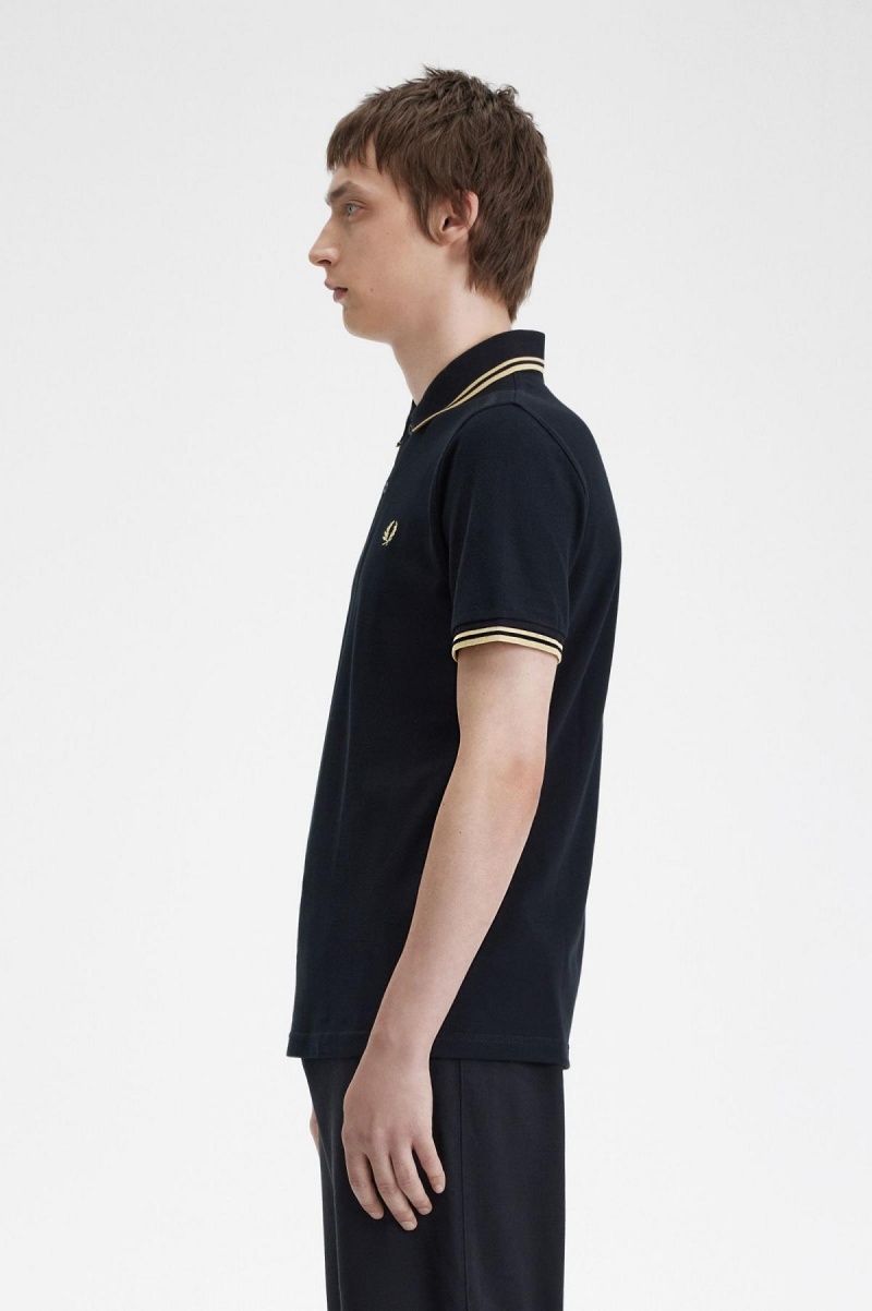 Pánské Polo Triko Fred Perry Tokyo M12 Černé | CZEAH40169