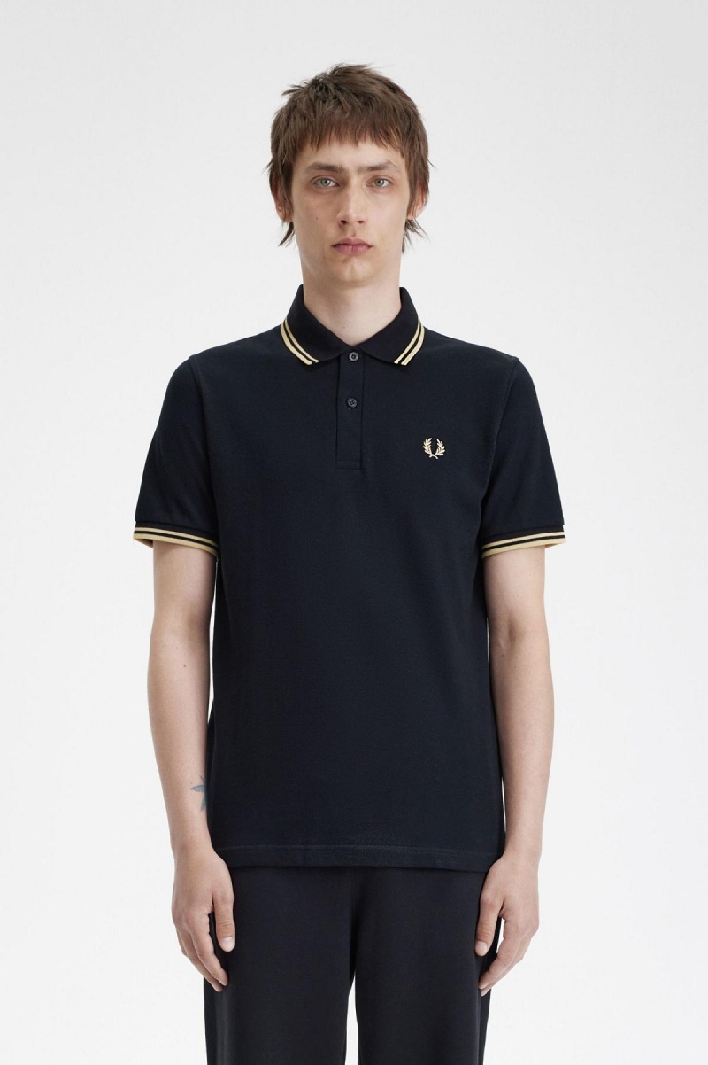 Pánské Polo Triko Fred Perry Tokyo M12 Černé | CZEAH40169