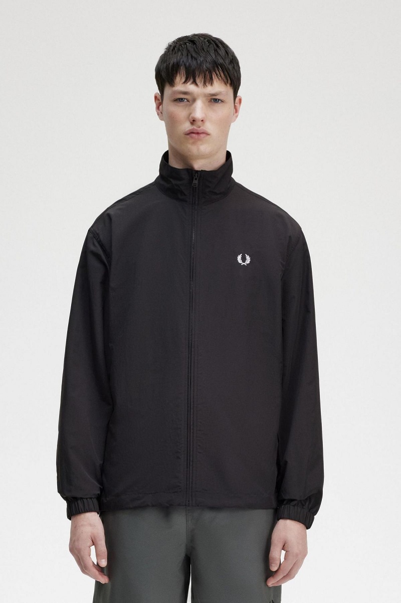 Pánské Sportovní Bundy Fred Perry Woven Černé | CZXBR17429