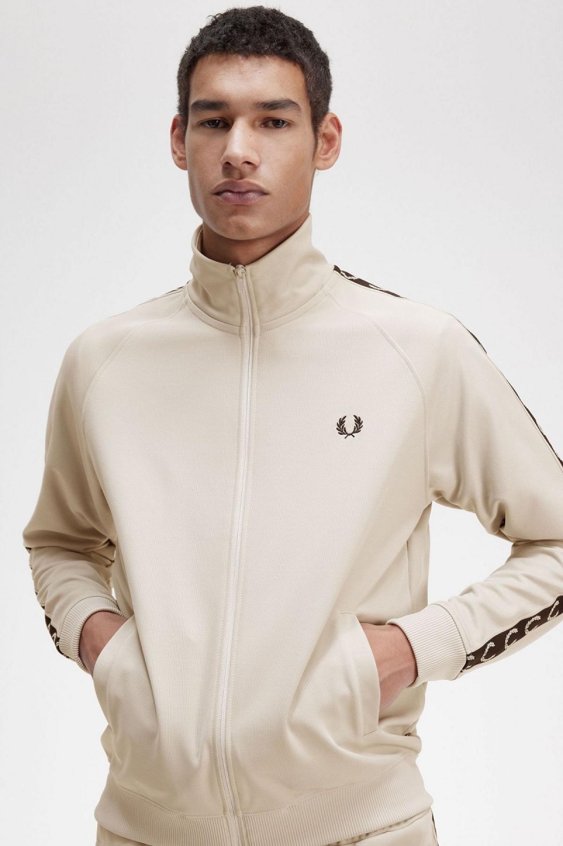 Pánské Tepláky Fred Perry Contrast Tape Track Jacket Světle Černé | PCZQX32701