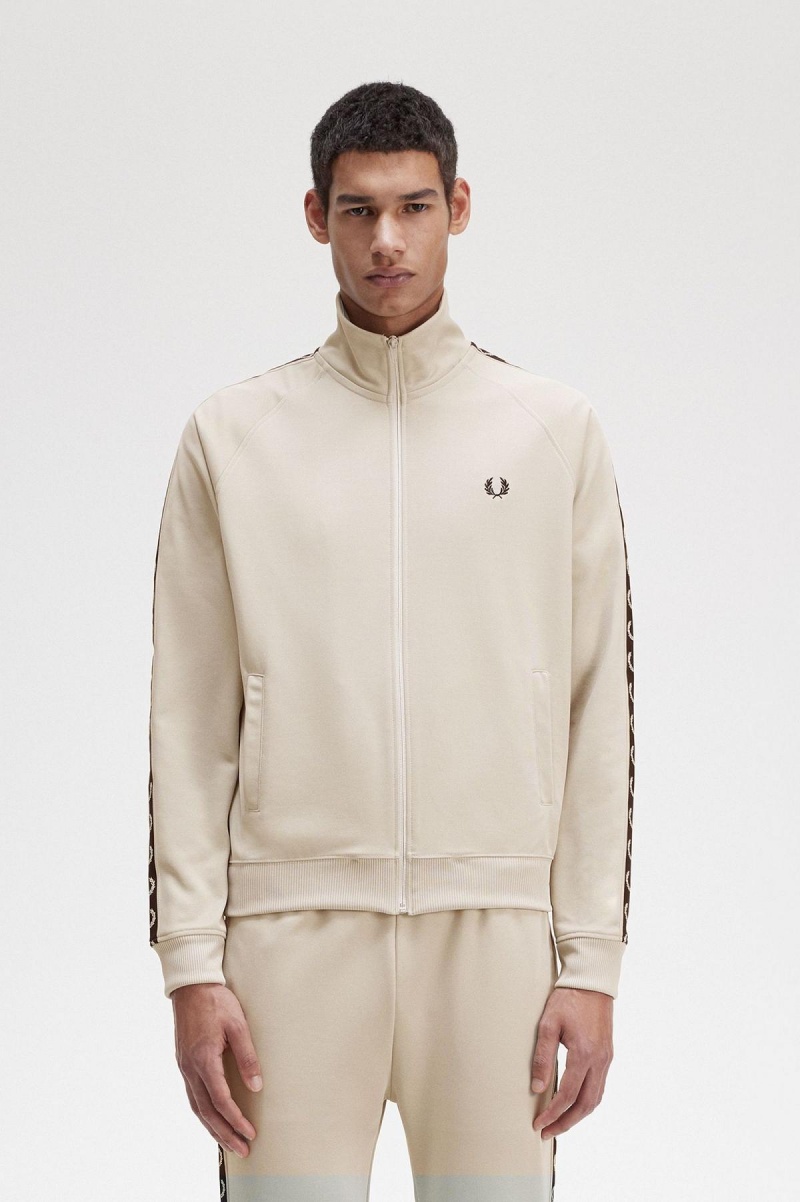 Pánské Tepláky Fred Perry Contrast Tape Track Jacket Světle Černé | PCZQX32701