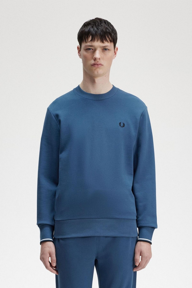 Pánské Tepláky Fred Perry Crew Neck Sweatshirt Blankyt | GCZUC84766