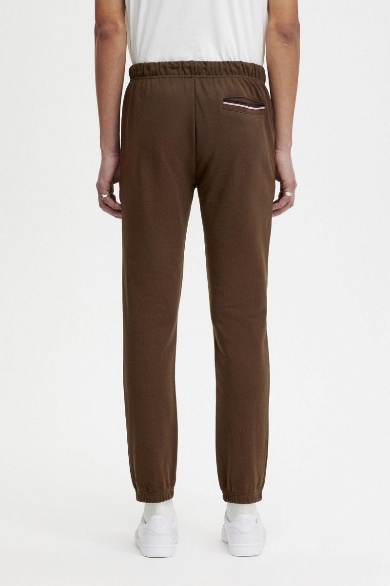 Pánské Tepláky Fred Perry Loopback Sweatpants Burnt Tobacco | CZJZR89819