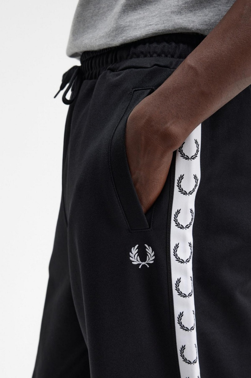 Pánské Tepláky Fred Perry Taped Track Pant Černé | YCZVQ80608