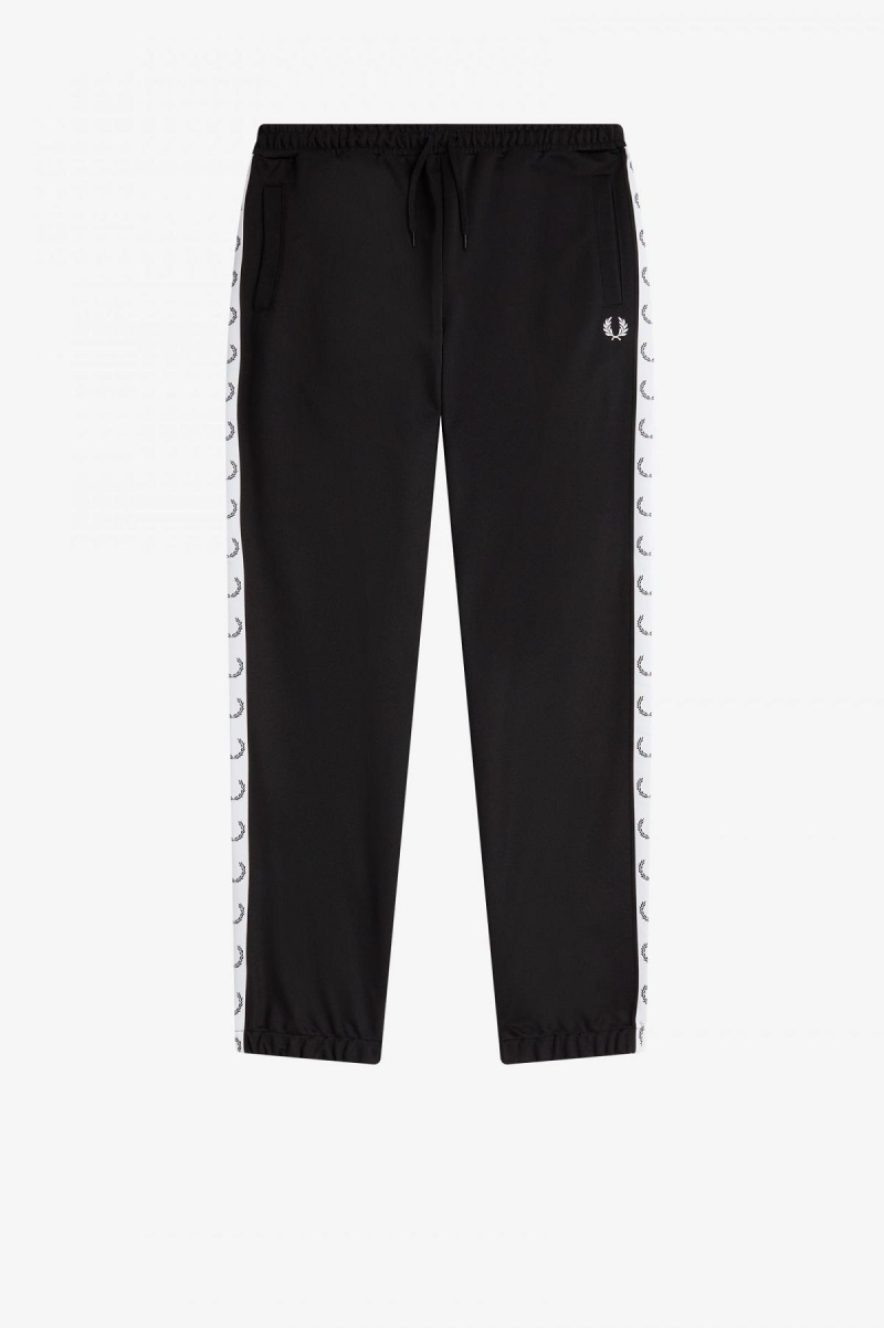 Pánské Tepláky Fred Perry Taped Track Pant Černé | YCZVQ80608