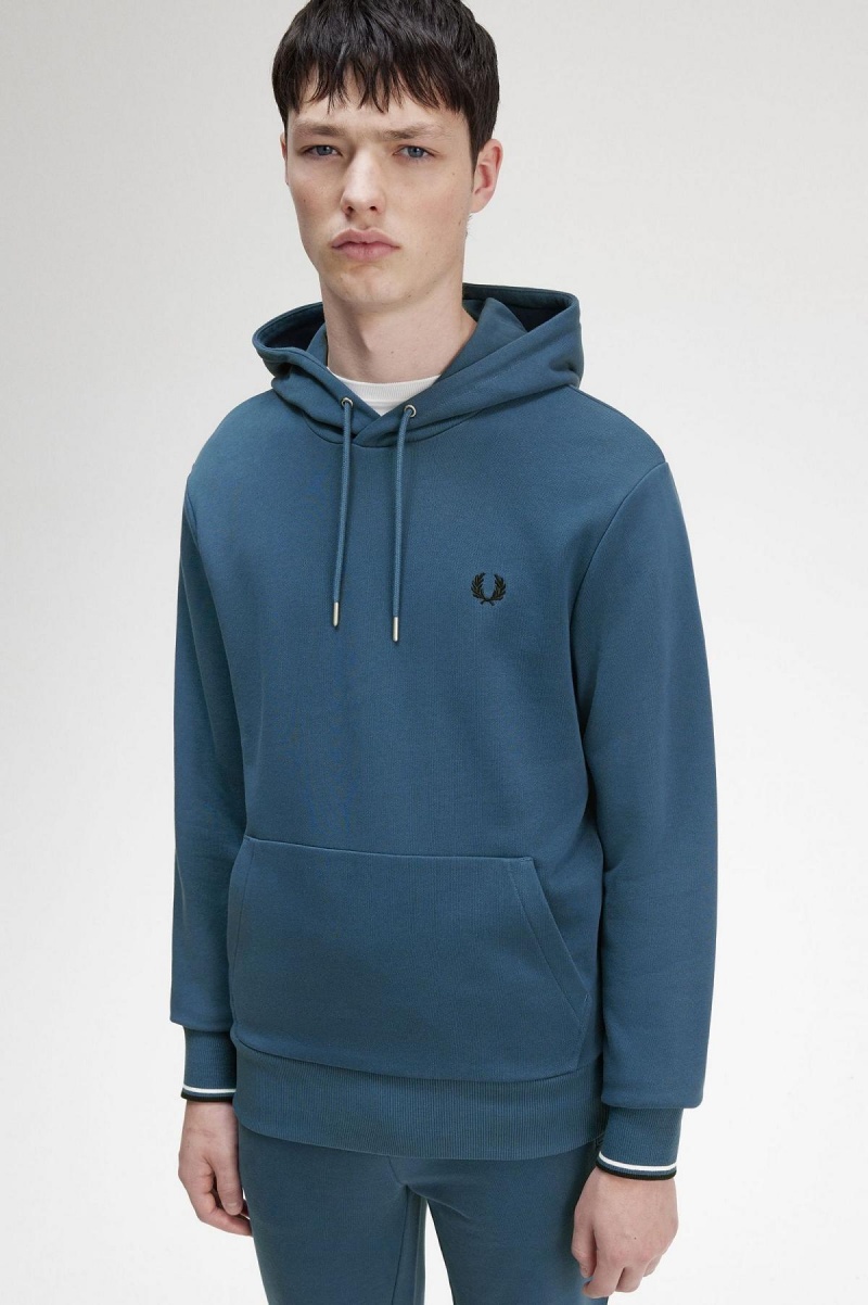 Pánské Tepláky Fred Perry Tipped S Kapucí Sweatshirt Blankyt | DCZVO55147